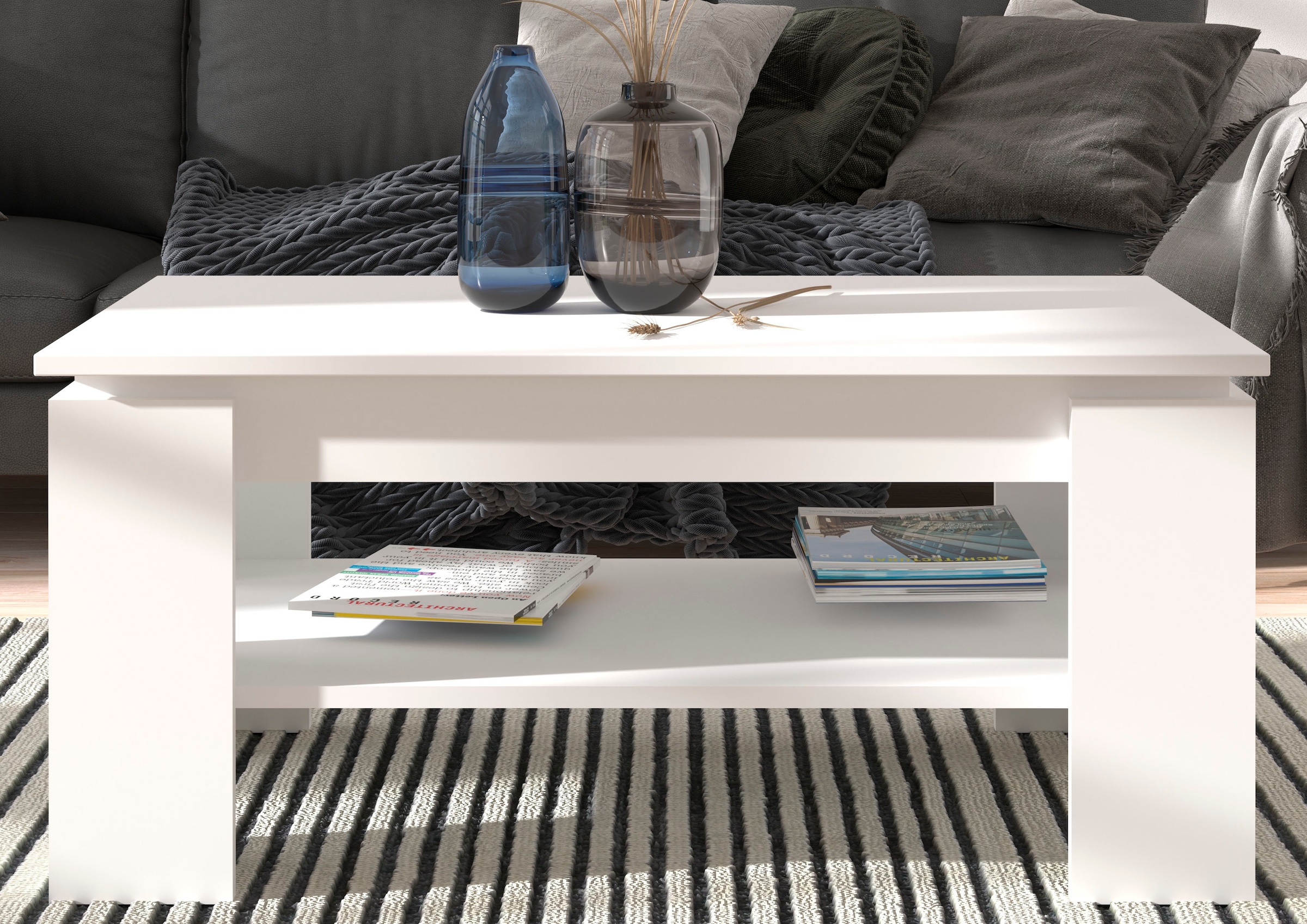 INOSIGN Couchtisch »Kalmar, rechteckig, 100 x 60 cm, 1 Ablageboden« Sofatisch, Beistelltisch, Kaffetisch, Wohnzimmertisch, coffee table
