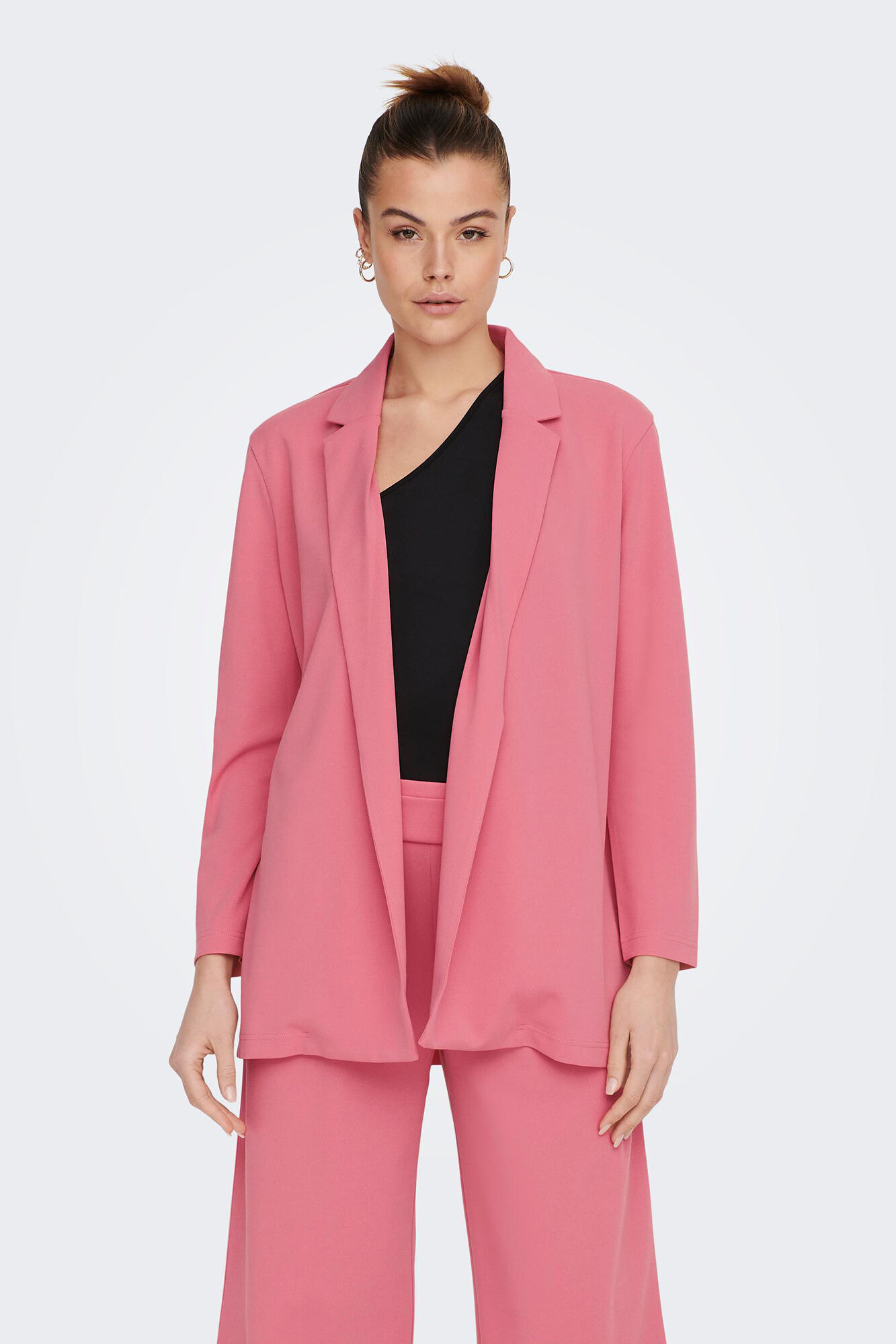 Blazer fluido com mangas compridas
