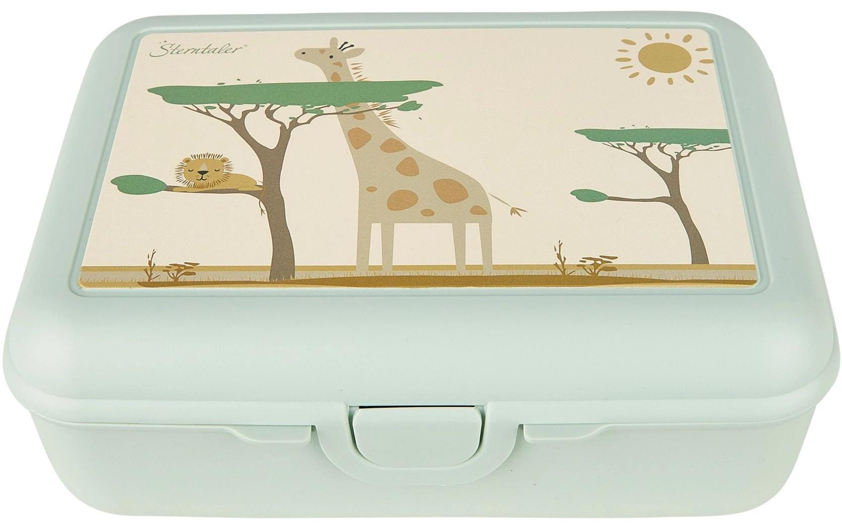 Lunchbox Safari BlassgrünKinderbrotdose mit herausnehmbarem Fach