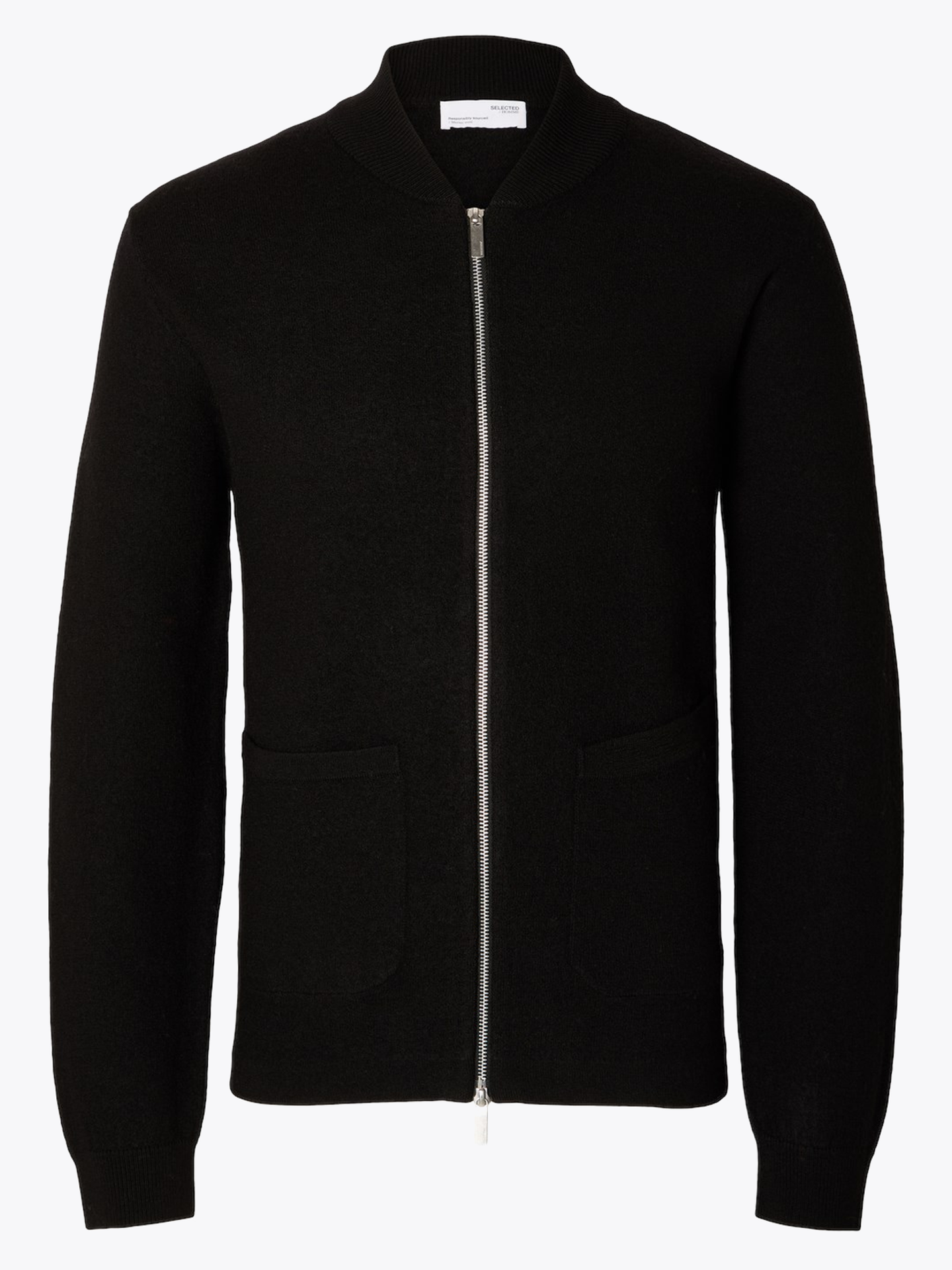 Selected Homme Reason Long Sleeve Knit Boiled Wool Zip