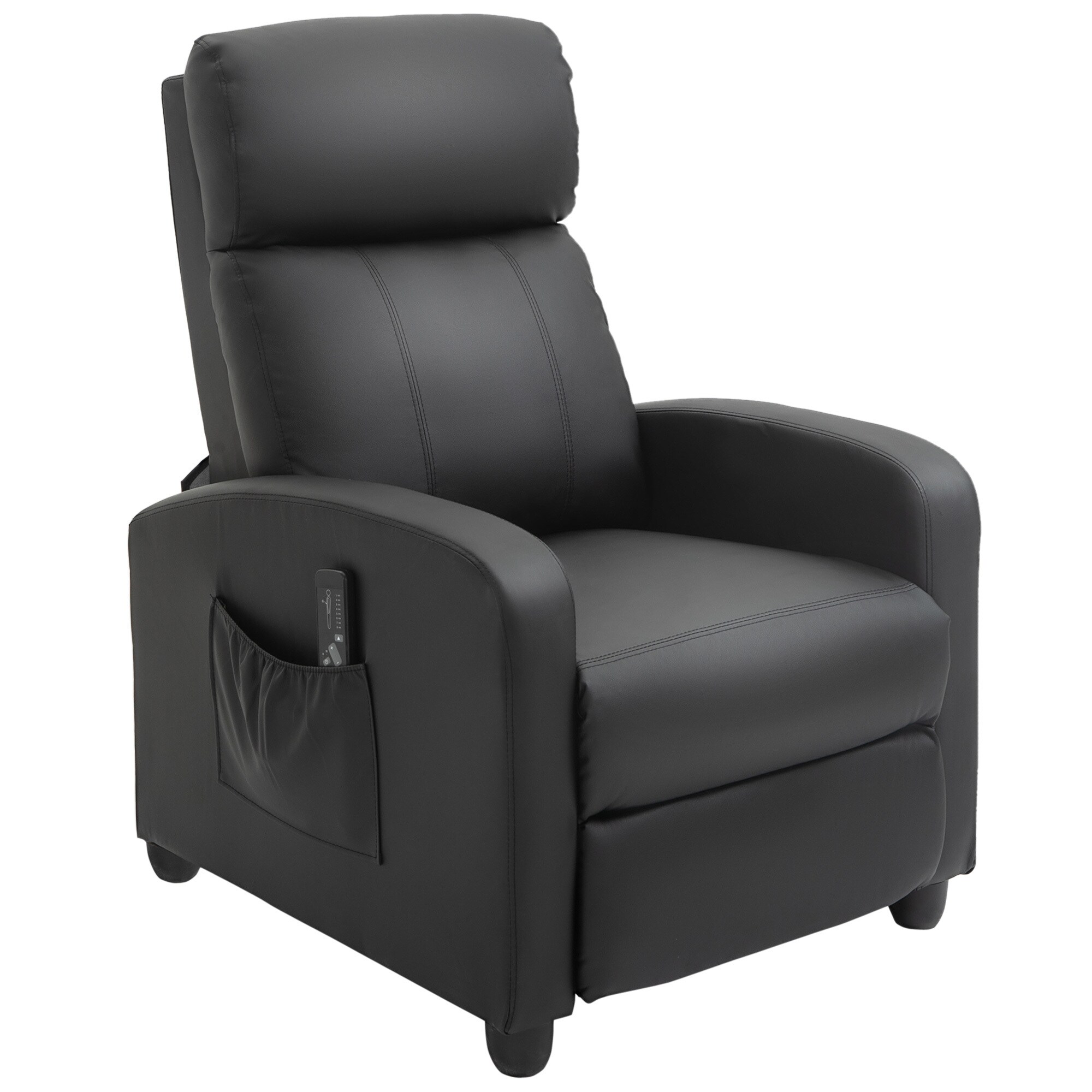 HOMCOM Massagesessel mit kabelgebundener Fernbedienung schwarz 68B x 88T x 98H cm