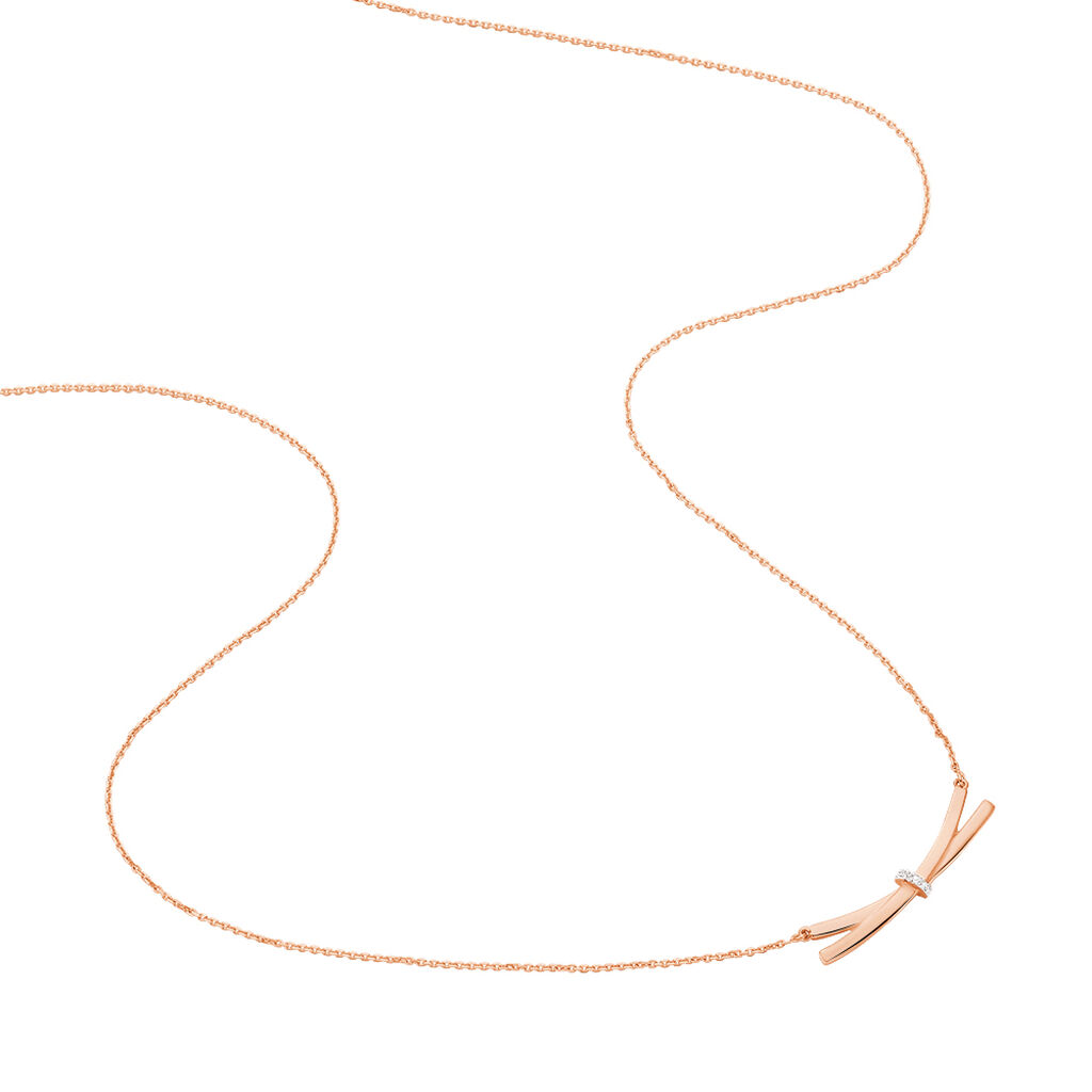 Collier Ilvia Or Rose Diamant