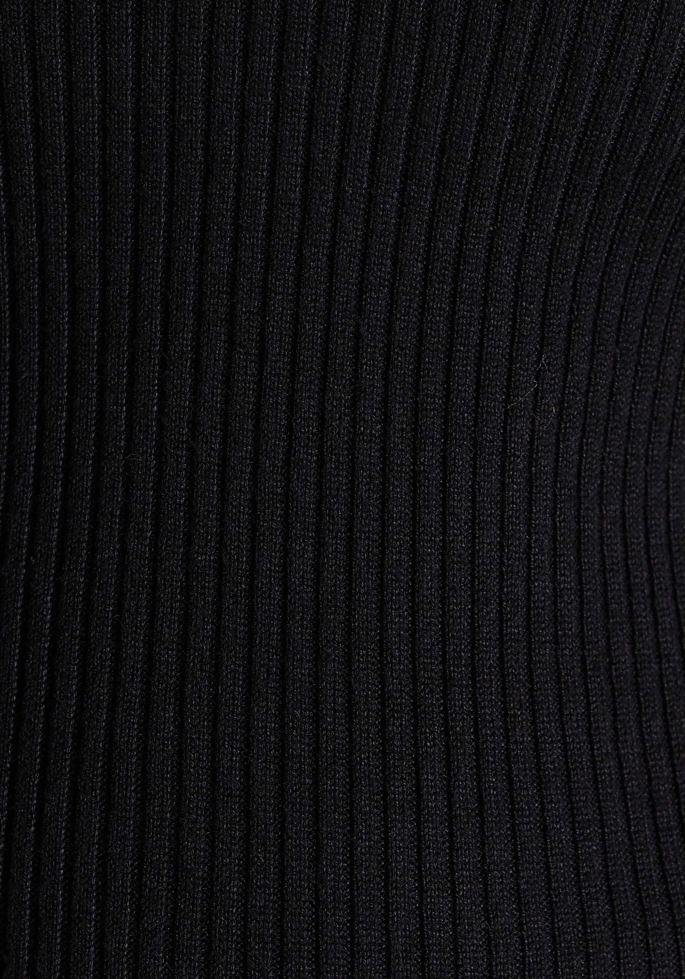 AJC Strickkleid in Midilänge mit seitlichem Schlitz und Vneck