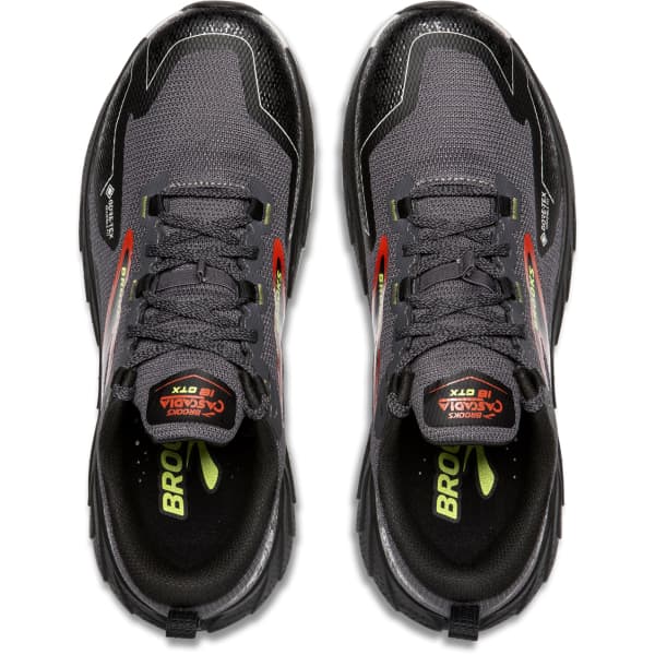 Chaussure trail BROOKS CASCADIA 18 GORE-TEX BLACKENED PEARL/BLACK/TOMATO