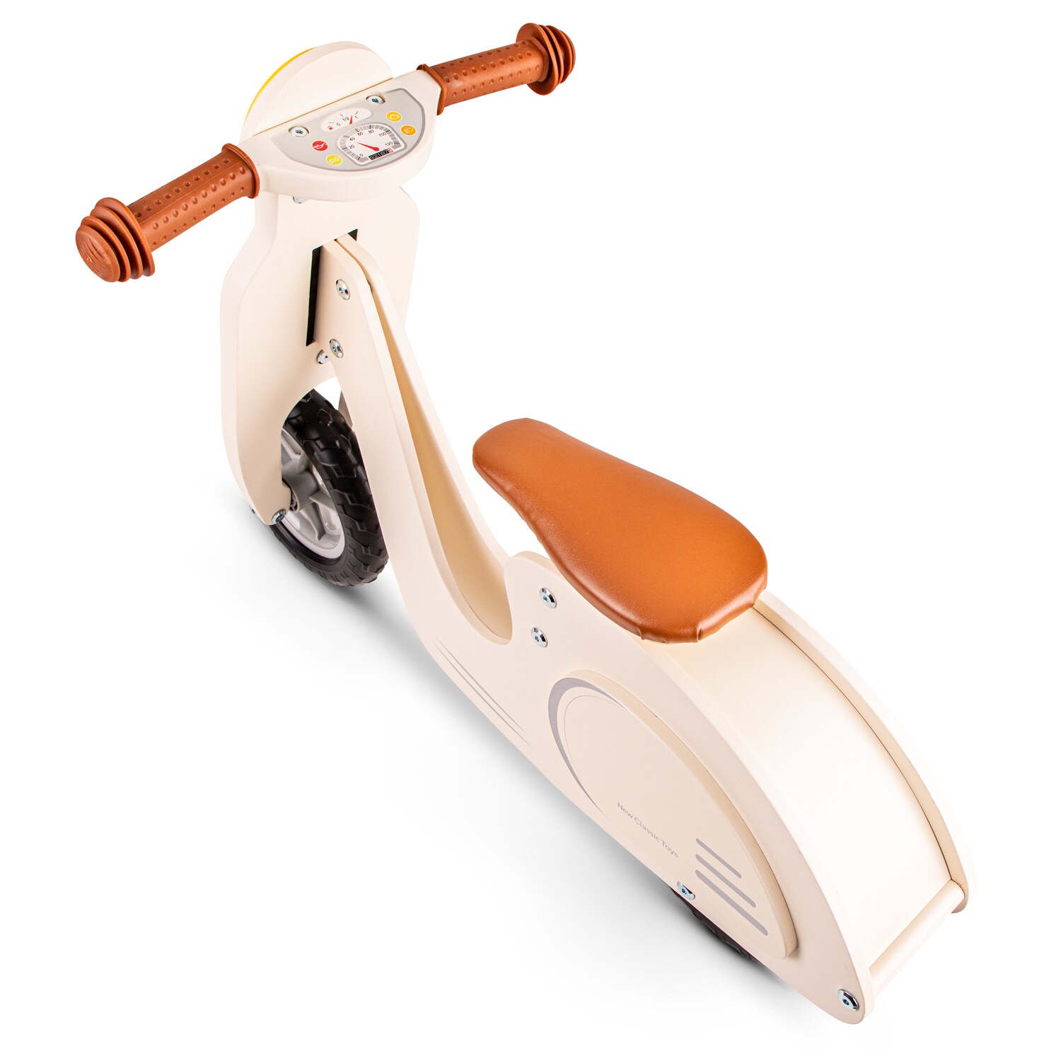 Laufroller aus Holz Kinder Rutscher Creme Laufrad Holzrad Holzroller