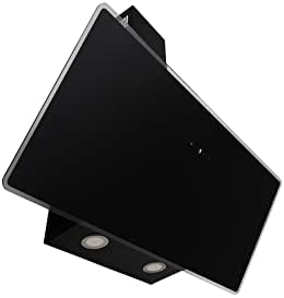 respekta CH112090S   Hotte aspirante à tête libre   90 cm   Écran en verre   Acier inoxydable noir   Fonction extraction et recirculation de l'air   A  , 39 59 dB : Gros électroménager