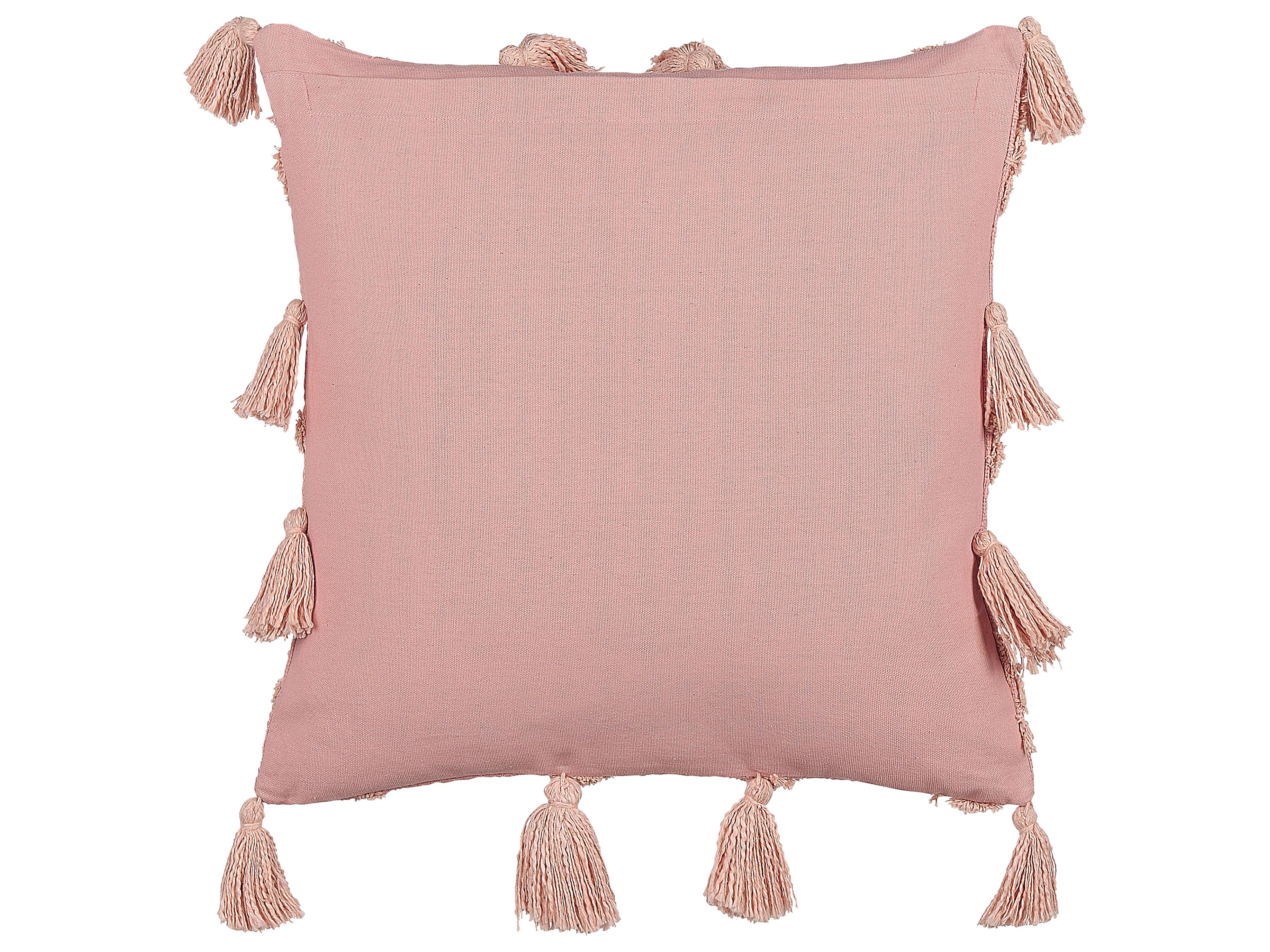 Sierkussen TORENIA Katoen 45 x 45 cm Roze geometrisch patroon