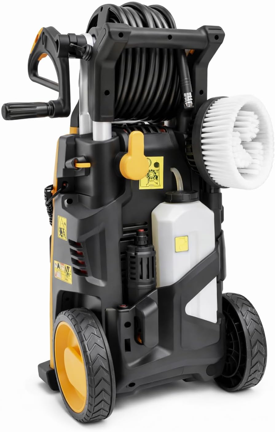 FERREX Hochdruckreiniger 2400 W, 170 bar, 500 l/h, mit Schlauchtrommel & 10 m Schlauch, Kaltwasserreiniger mit Turbodüse, Vario-Düse, Reinigungsmittelbehälter, Netzbetrieb