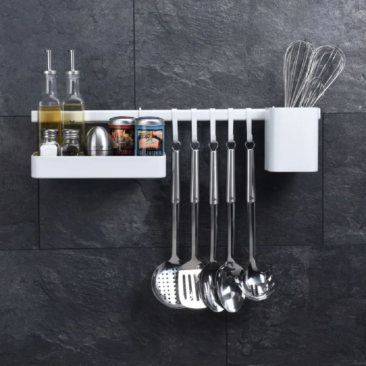 Excellent Houseware Organisateur Cuisine 8 Pcs - Noir