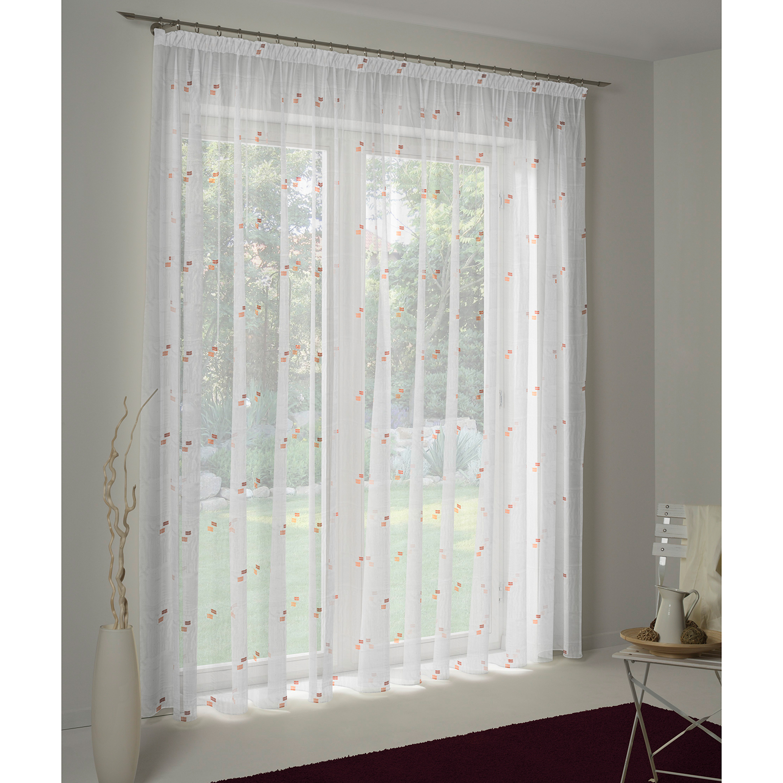 Vorhang - transparent-rost - Rechtecke - 300x125 cm