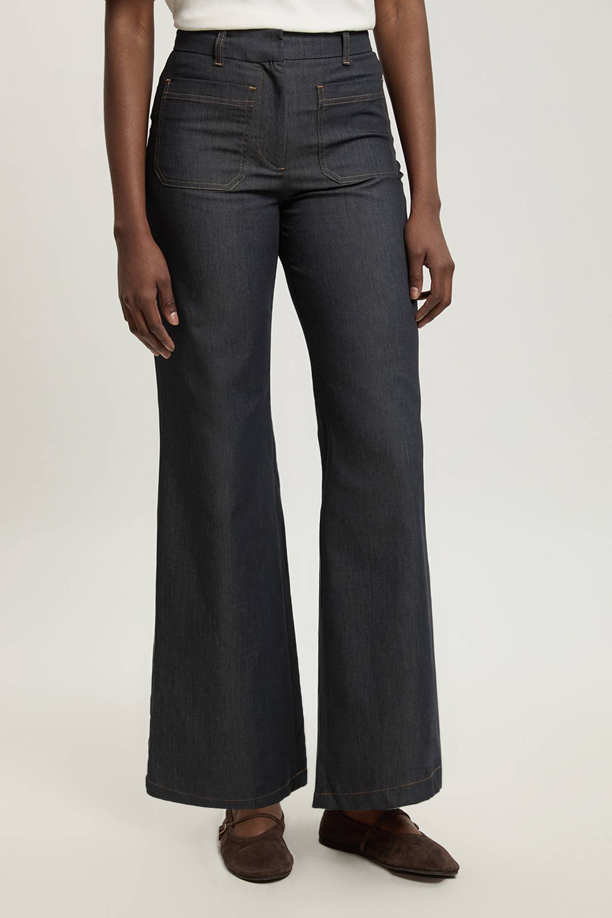 KarenMillen Pantalon Droit En Denim Tailleur