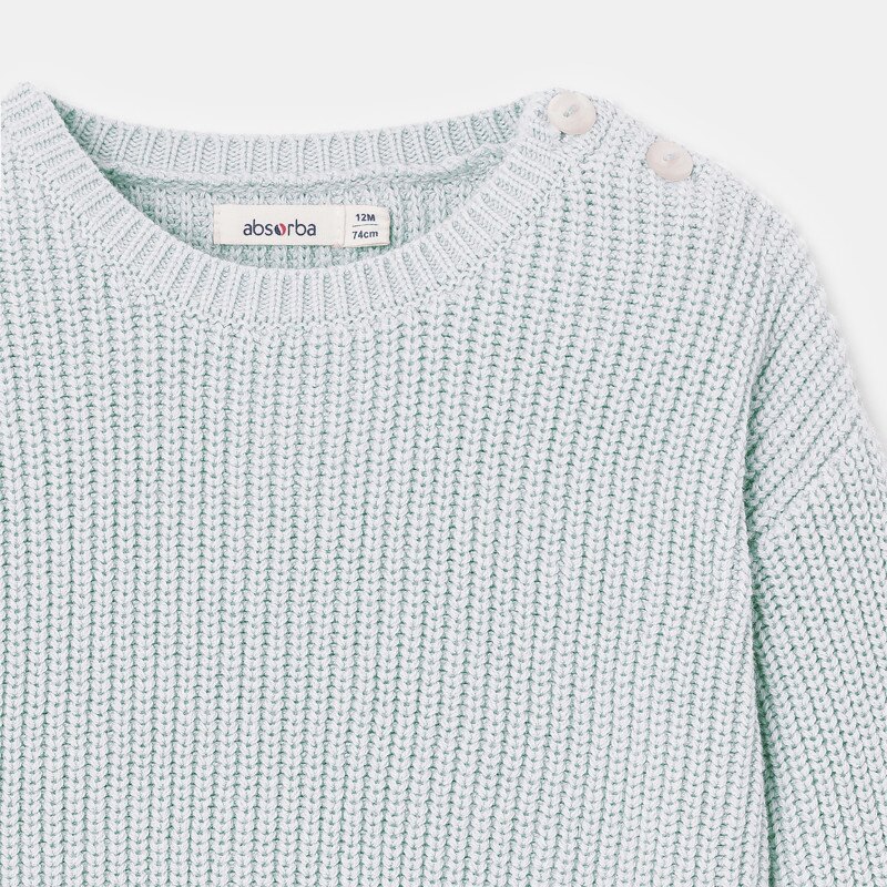 Pull tricot maille perlée bleu mixte Absorba Bleu