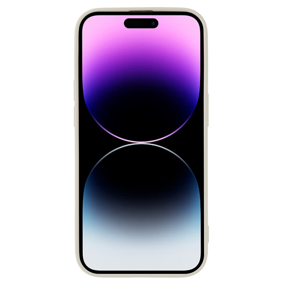 iPhone 14 Pro Max Gummi Case Hülle mit Kameraschutz - Cremeweiss (Matt)