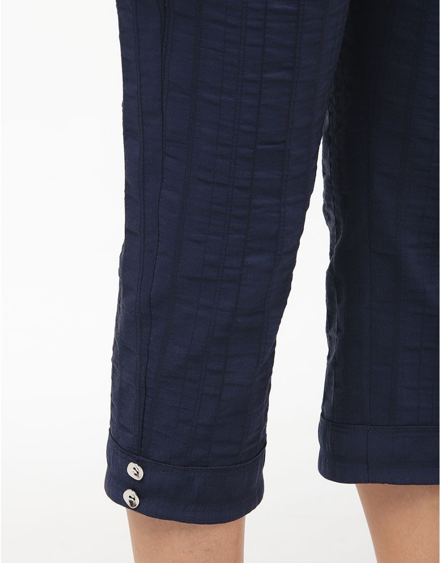 Pantacourt fluide bleu