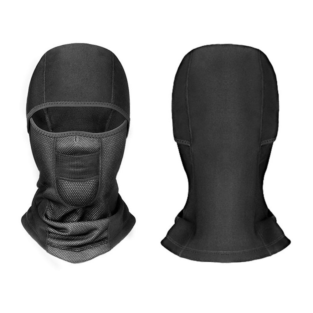 Gefütterte Ski Sturmhaube Motorrad Halstuch Kälte   UV Gesichts Schutzmaske - Schwarz