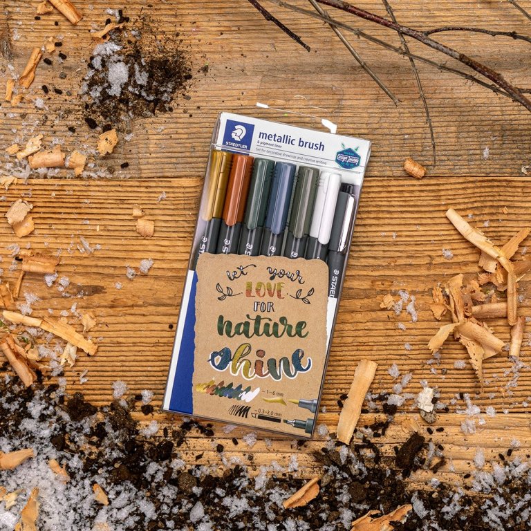 Staedtler Metallic Brush & Pigment Liner Set