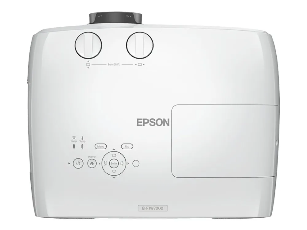 Epson EH-TW7000 - 3LCD-projektor - 3D - 3000 lumen (hvid) - 3000 lumen (farve) - 3840 x 2160 (2 x 1920 x 1080) - 16:9 - 4K - hvid