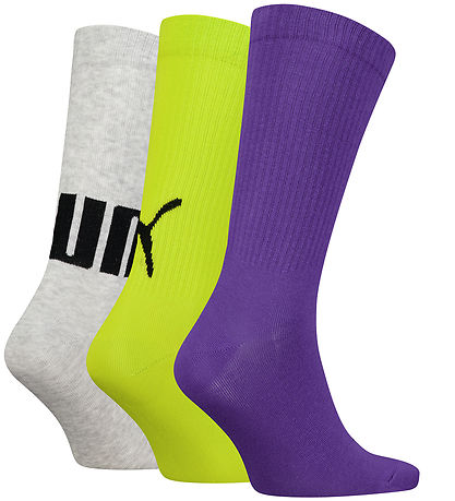 Puma Strømper - 3-pak - Big Logo Crew - Colour Punch