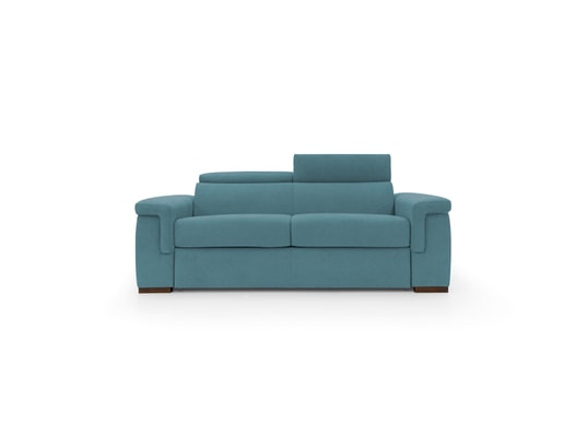 DIVANI.STORE - Canapé lit giunone matelas h18 cm bleu ciel 2 places