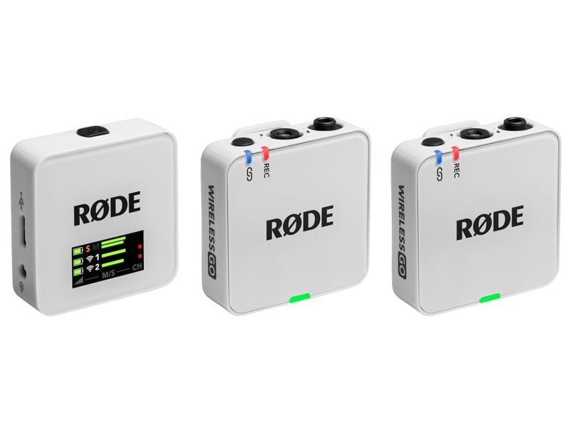 Rode Wireless GO Gen 3 Weiss Kompaktes drahtloses 2-Kanal Mikrofonsystem