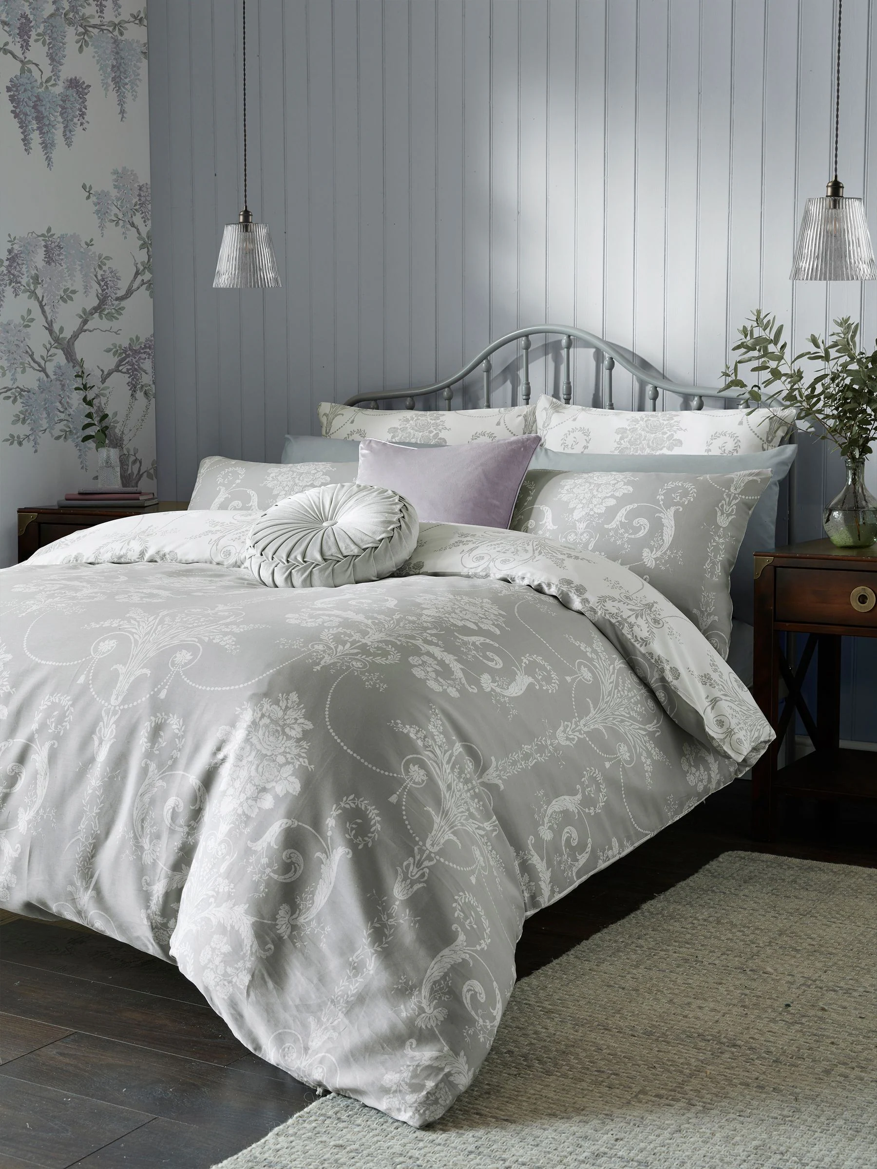 Laura Ashley 100% katoensatijn 200 -draads Josette dekbedovertrekset met kussenslopen