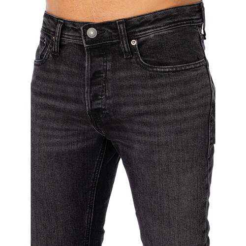 Jack & Jones - Vaqueros Ajustados Mike Original 389 Negro