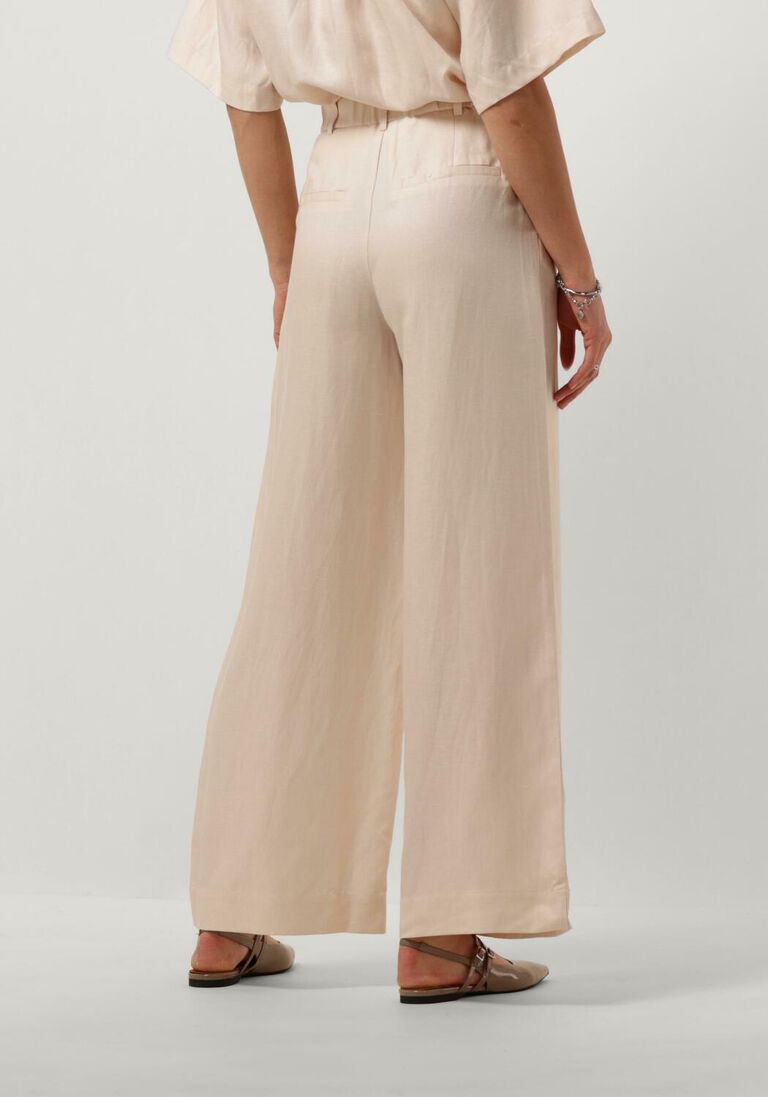 SELECTED FEMME beige selected femme wijde broek slflyra hw wide linen pant