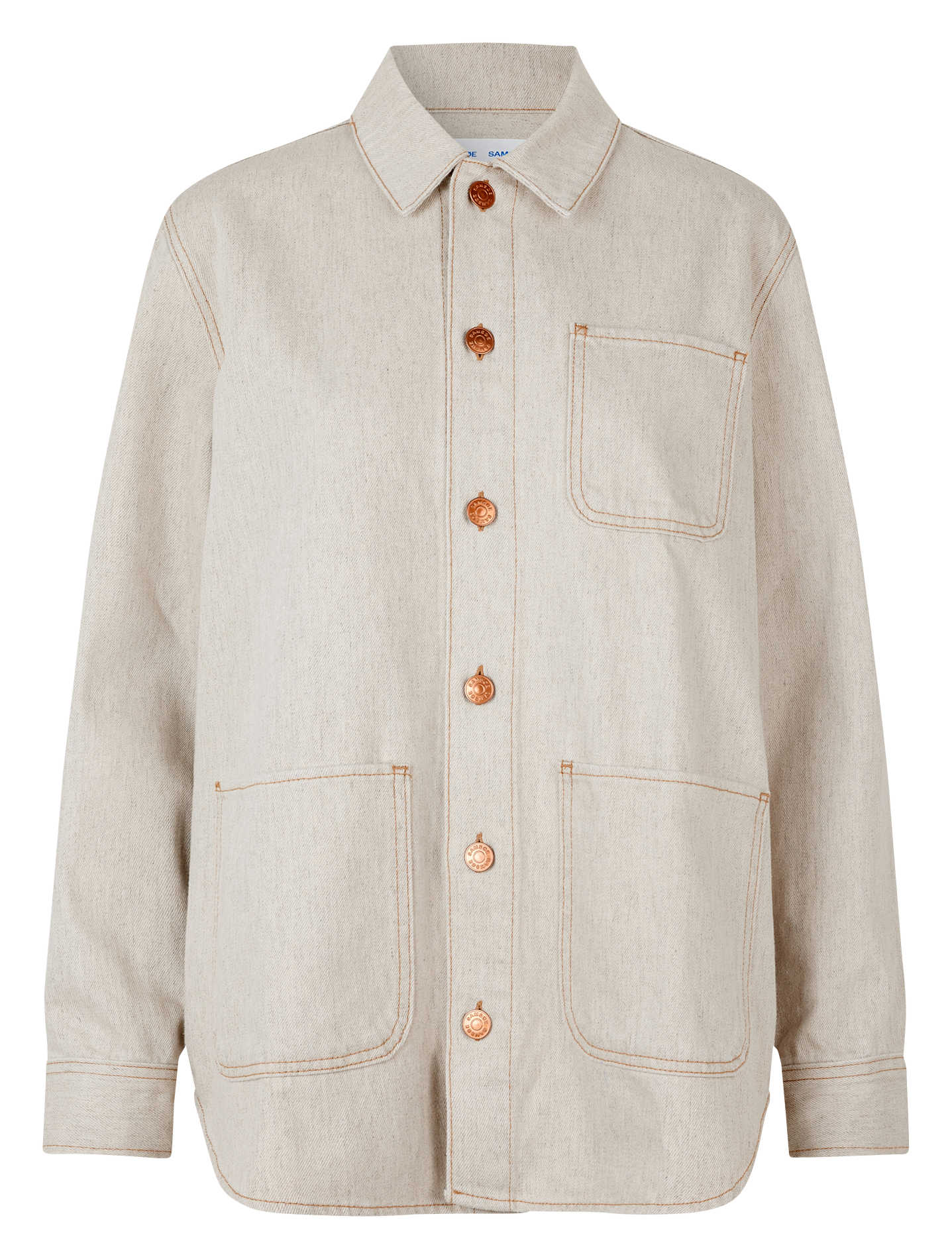 ROSITTA - Veste en jean col classique en coton mélangé| Gris