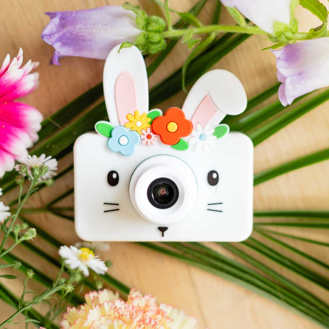 the zoofamily kindercamera zoo friends - konijn met bloemen