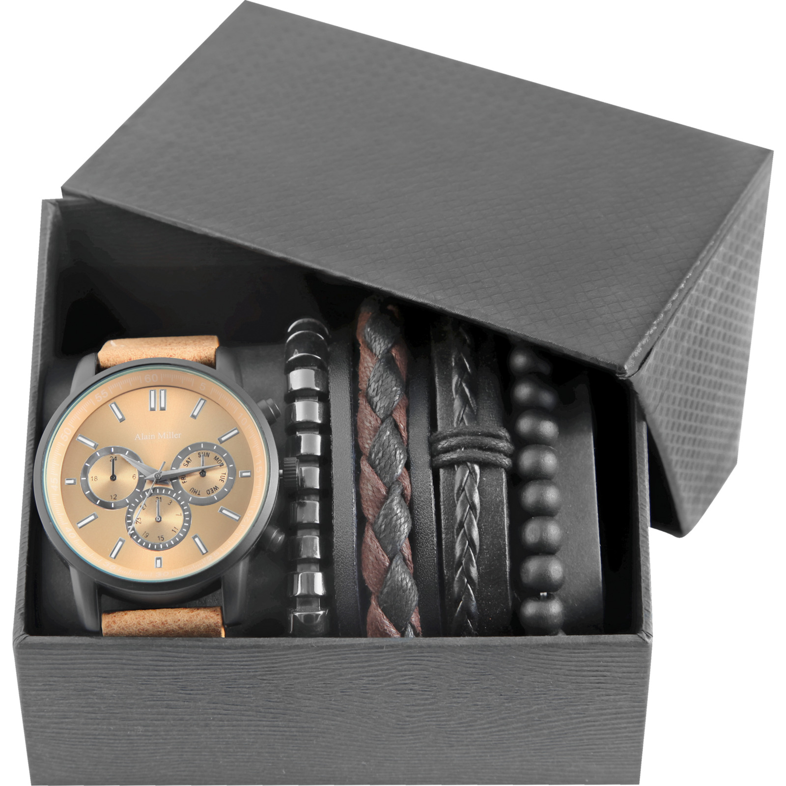 Alain Miller Herrenuhr mit Armbänder