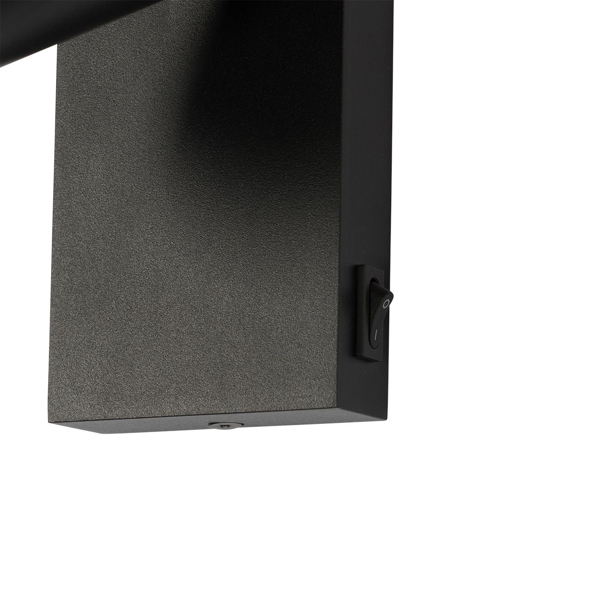 Smart wandlamp zwart verstelbaar met schakelaar incl. Wifi GU10 50mm - Jeana Luxe