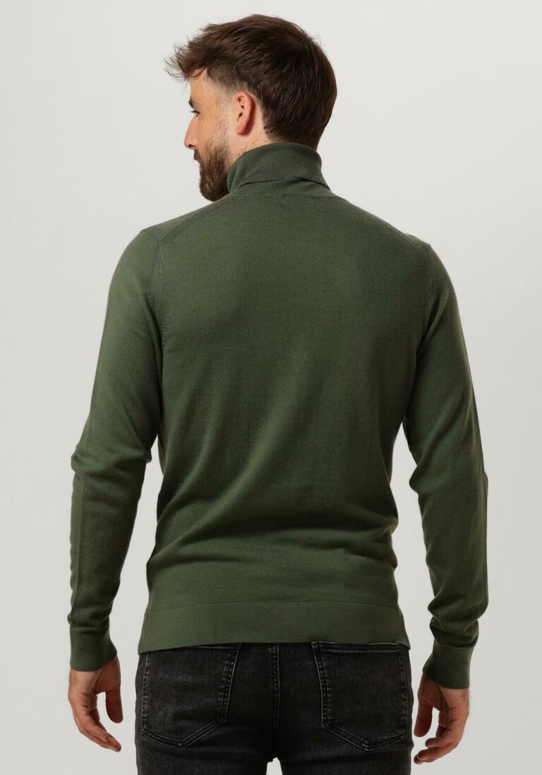 CALVIN KLEIN donkergroene calvin klein coltrui merino turtle neck