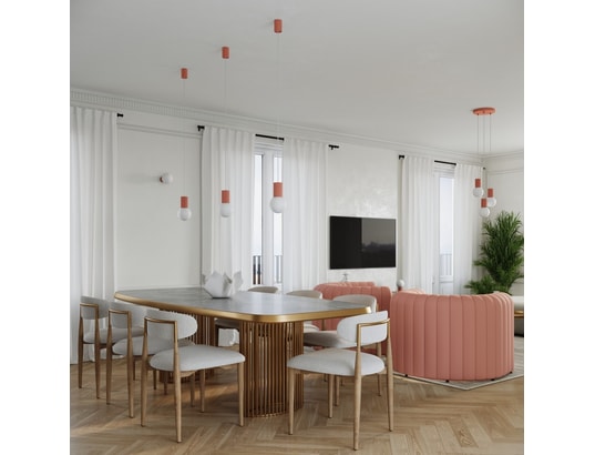 SOLLUX LIGHTING - Lampe à poser halo peach