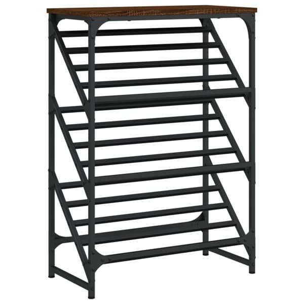 vidaXL Skohylle brun eik 60x30x85 cm konstruert tre
