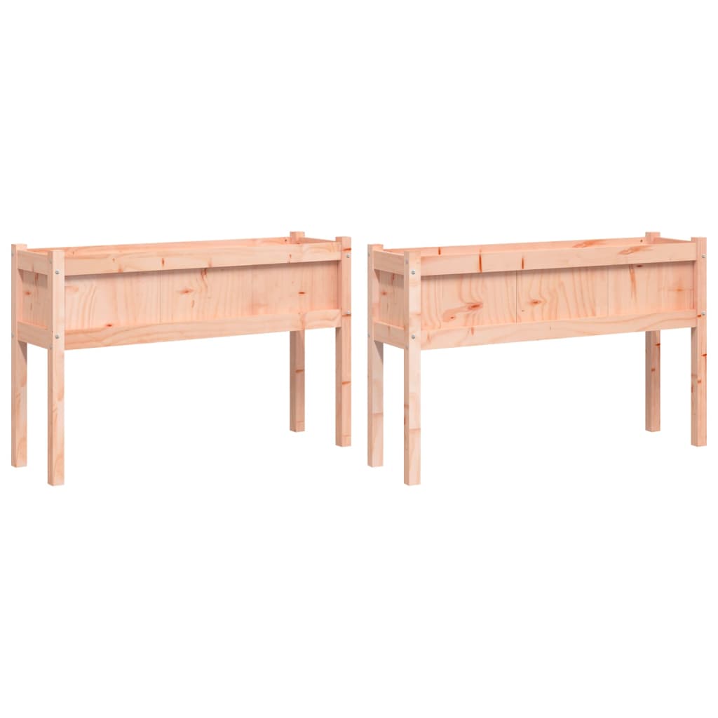 Jardinières 2 pcs avec pieds bois massif douglas