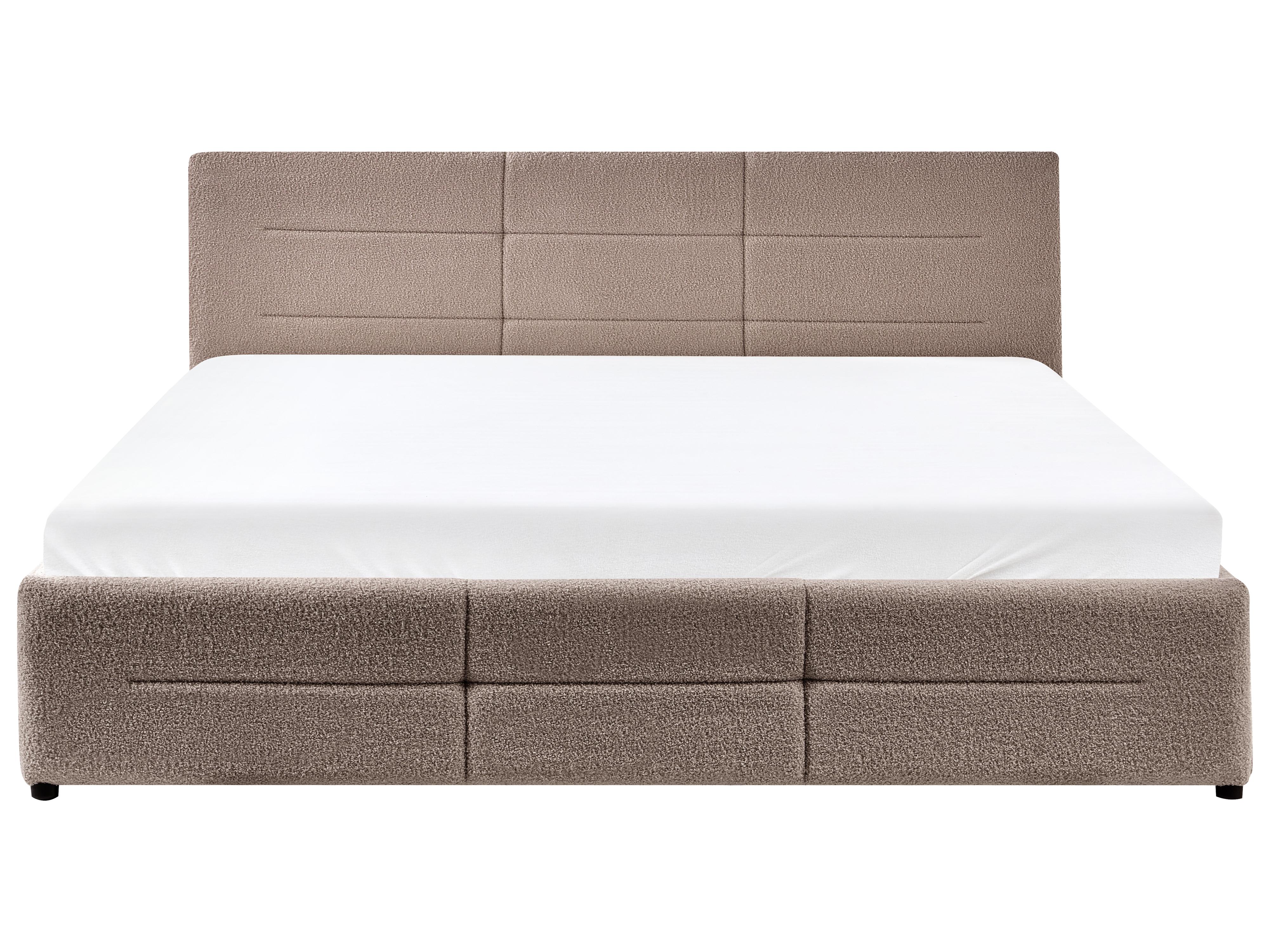 Bed met opbergruimte Bouclé MASSOGNES 180 x 200 cm Taupe