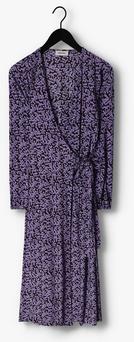 MODSTR\u00D6M paarse modstr&ouml;m midi jurk chesli md print wrap dress