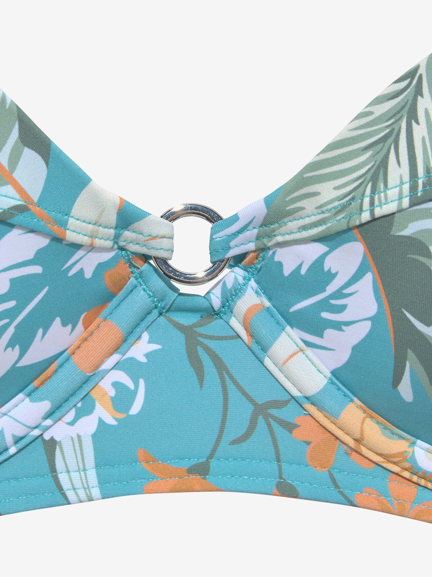 Haut de maillot de bain à armatures imprimé tropical tendance
