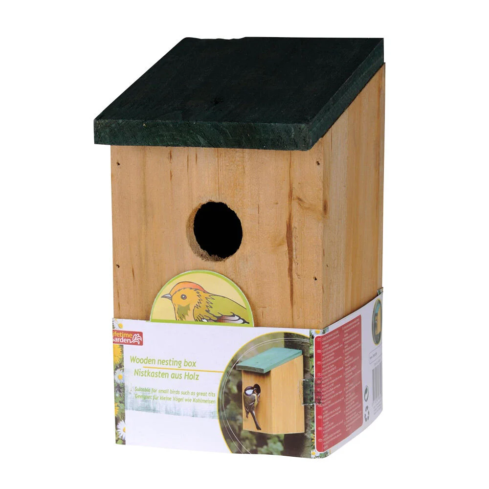 Nichoir à oiseau en bois marron