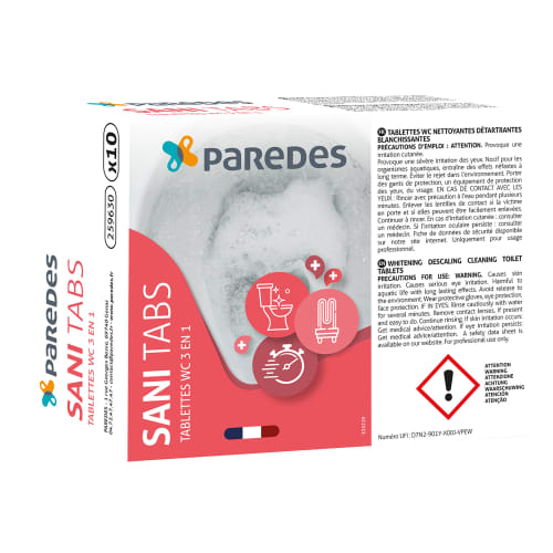 Tablettes WC 3en1 Paredes SANI TABS boite de 10