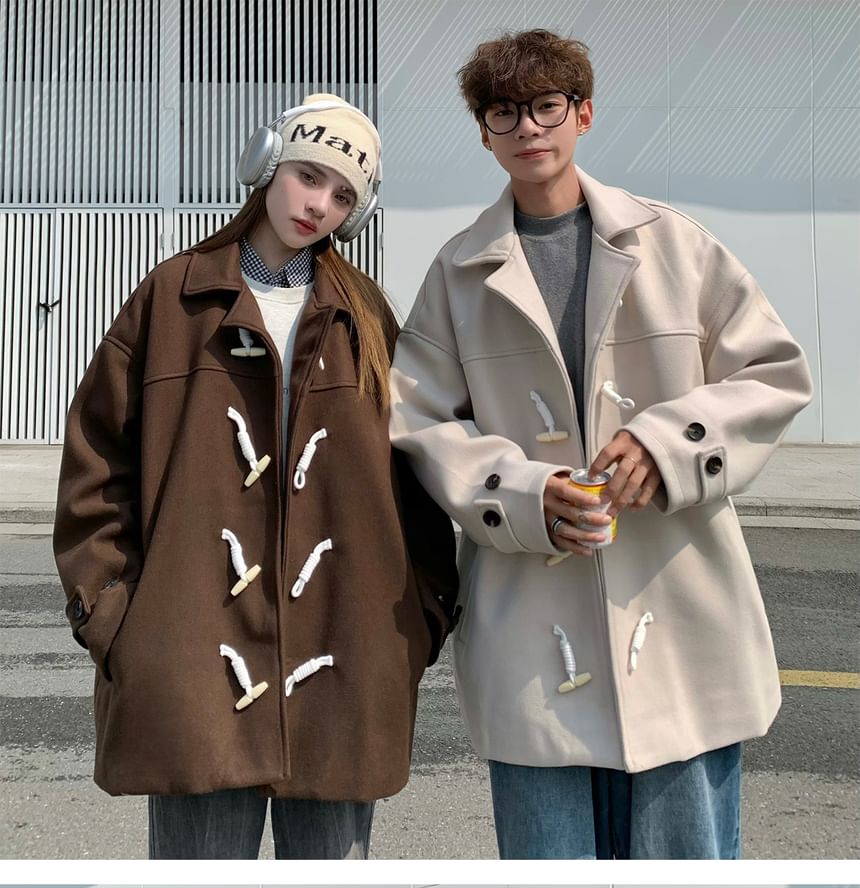 Bay Go Mall - Effen duffelcoat