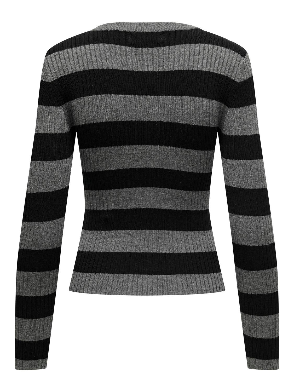 JDYPLUM Strickpullover Dark Grey Melange