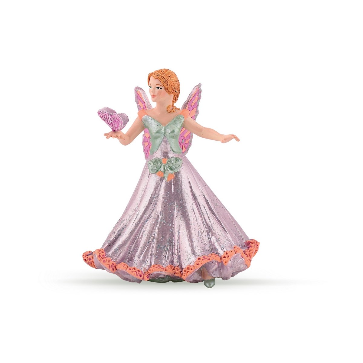 Figurine Elfe papillon rose
