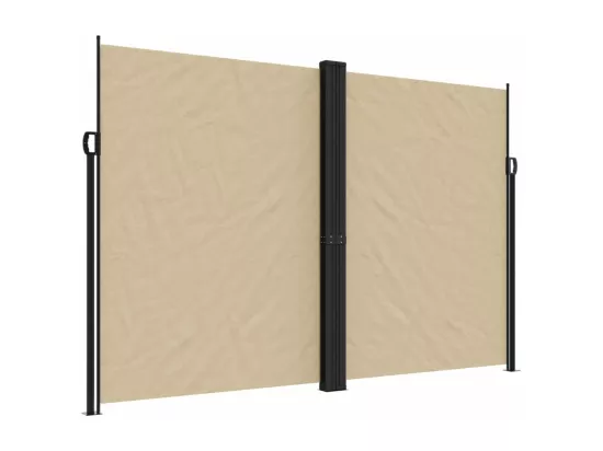 Auvent latéral rétractable beige 220x1200 cm
