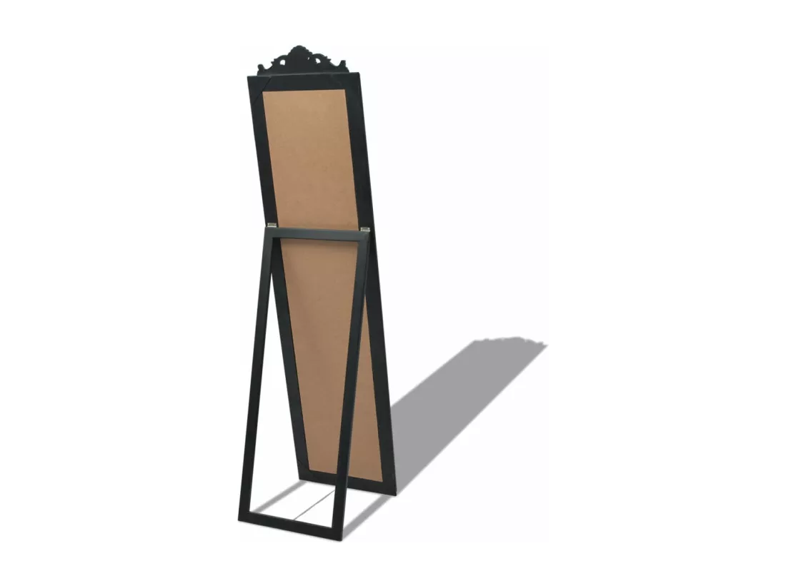 Miroir sur pied Style baroque 160x40 cm Noir