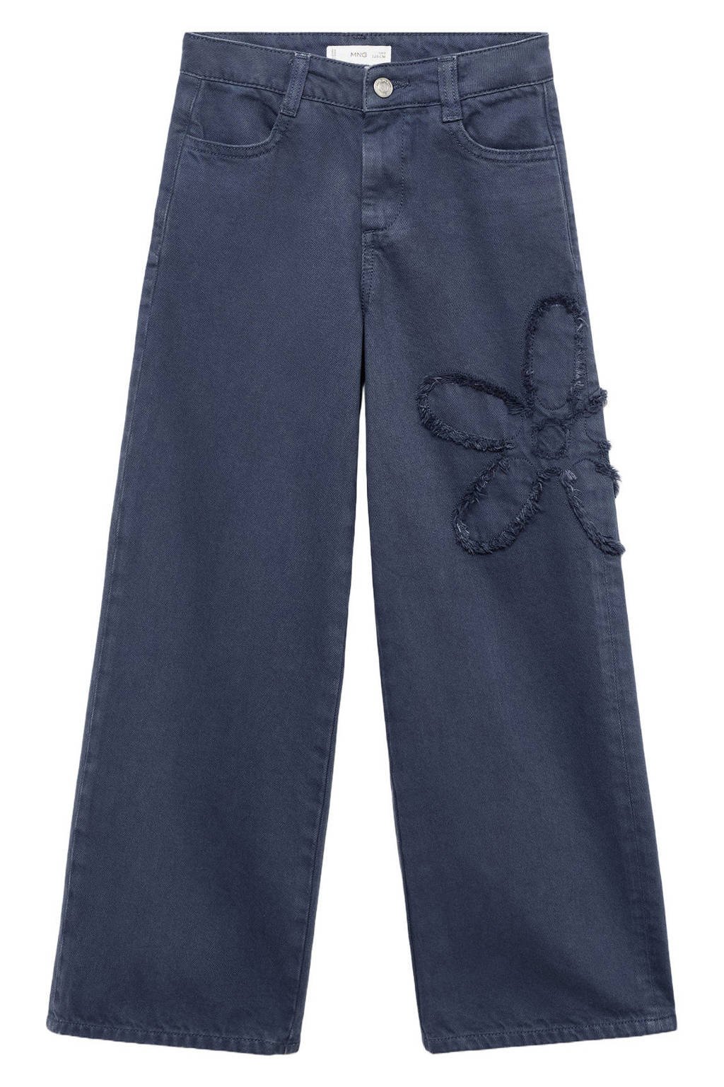 Mango Kids wide leg casual broek blauw