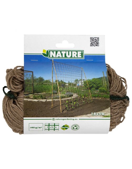 Nature Klim- Groei- En Geleidenet Jute - Klim-En Geleide Artikel - 1.8x5 m Bruin