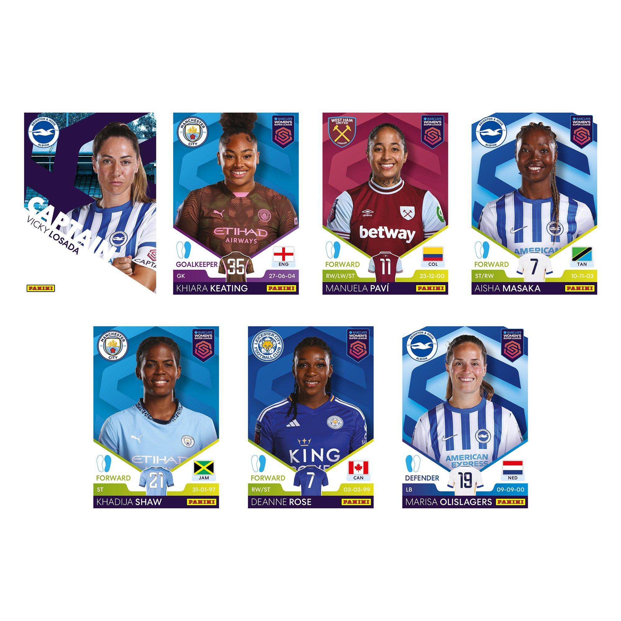 Panini GMAE Barclays Womens Super League Official Sticker Collection 2025 Pocket Tin