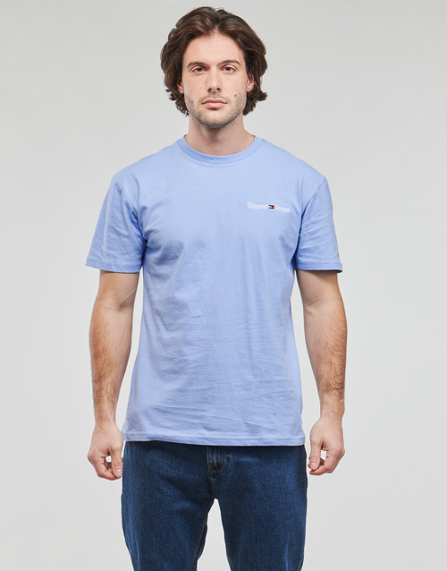 Tommy Jeans - TJM CLSC LINEAR CHEST TEE - Bleu ciel