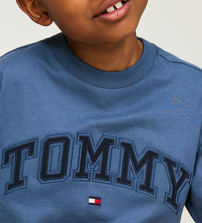 Tommy Hilfiger T-shirt - Varsity Embroidery - Aegean Sea